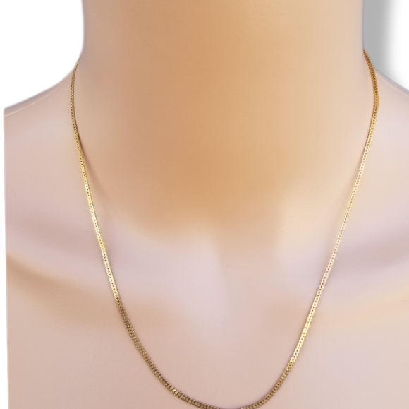 CROWN TRIFARI 1960S GOLDPLATED HERRINGBONE CHAIN NECKLACE - Picture 1 of 7